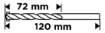 Concrete drill bit 10 x 120 mm, ground