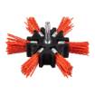 Nylon wheel brush, 100 mm, with 6 mm shank