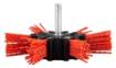 Nylon wheel brush, 100 mm, with 6 mm shank