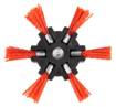 Nylon wheel brush, 100 mm, with 6 mm shank