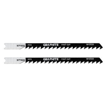 Jigsaw blade, 6 TPI, HSC, U-shaped handle, 2 pcs, curved cut, fast cutting