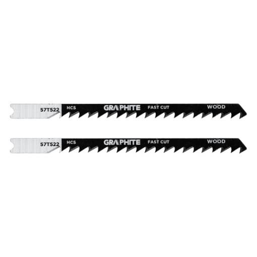 Jigsaw blade, 6 TPI, HSC, U-shaped handle, 2 pcs, curved cut, fast cutting