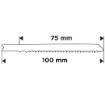 Jigsaw blade, 6 TPI, HSC, U-shaped handle, 2 pcs, curved cut, fast cutting