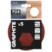 Velcro-backed sanding discs 125 mm, P24, 5 pcs, without holes