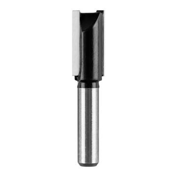 Straight milling cutter for wood, double-edged, widia, 12 x 25 mm, shank 8 mm