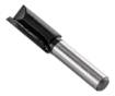 Straight milling cutter for wood, double-edged, widia, 12 x 25 mm, shank 8 mm