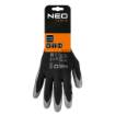 Work gloves, nitrile coated polyester, 4131X, size 7 (card)