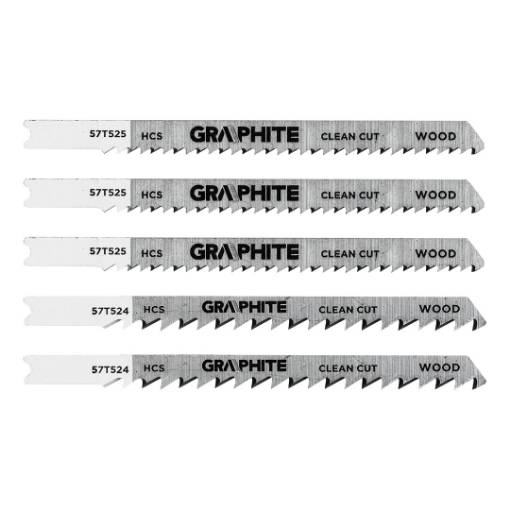 Jigsaw blade, 6 TPI, HSC, U-shaped handle, 5 pcs