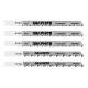 Jigsaw blade, 6 TPI, HSC, U-shaped handle, 5 pcs