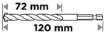 Hex concrete drill bit 10 mm