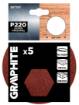 Velcro-backed sanding discs 125 mm, P220, 5 pcs, without holes