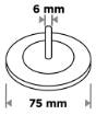 75 mm nylon wheel brush with 6 mm shank