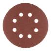 Velcro-backed sanding discs 125 mm, P36, 5 pcs, with 8 holes