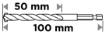 Hex concrete drill bit 6 mm