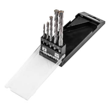 Set of hardened concrete drill bits: 4, 5, 6, 8, 10 mm, 5 pcs