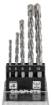 Set of hardened concrete drill bits: 4, 5, 6, 8, 10 mm, 5 pcs