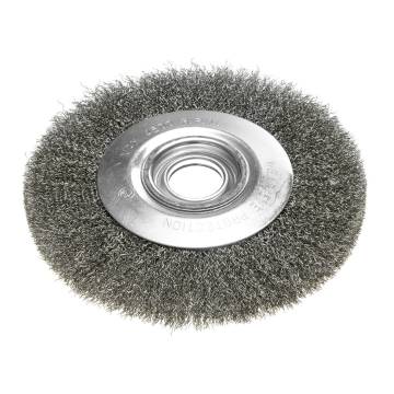 Wire wheel brush 200 x 32 mm, crimped wire, steel