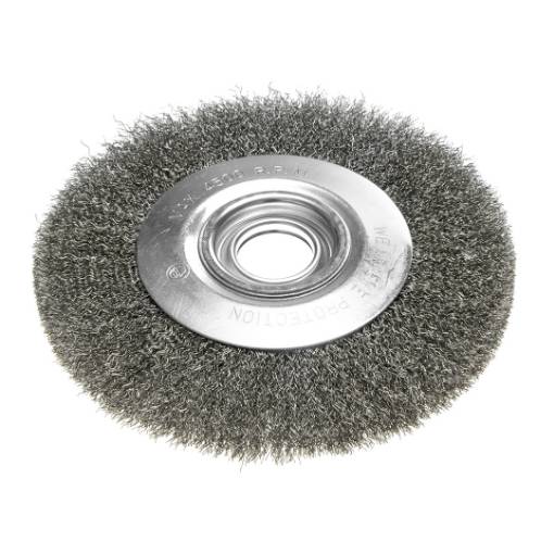 Wire wheel brush 200 x 32 mm, crimped wire, steel