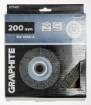 Wire wheel brush 200 x 32 mm, crimped wire, steel