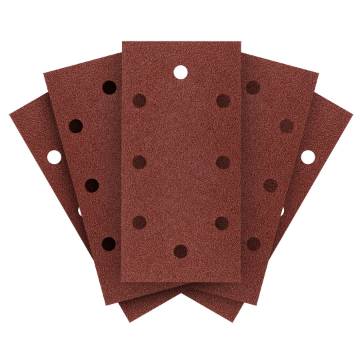 Sanding paper, velcro  93 x 185 mm, P80, 5 pcs. with 8 holes