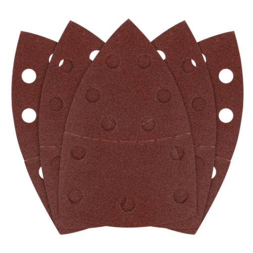 Sanding paper, velcro, iron 102 x 152 mm, P120, 5 pcs, with 11 holes