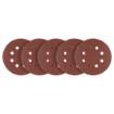 Velcro-backed sanding discs 125 mm, P180, 5 pcs, with 8 holes