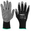 Work gloves, nitrile coated polyester, 4131X, size 7 (card)