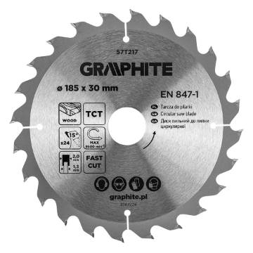 Saw blade, widia, 185 x 30 mm, 24 teeth