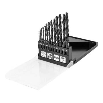 HSS metal drill, 2 - 8 mm, set of 13 pcs