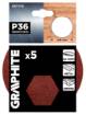Velcro-backed sanding discs 125 mm, P36, 5 pcs, without holes