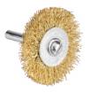 Wire wheel brushes, crimped wire, brass-plated, 25, 38, 50, 63, 75 mm, 5 pcs.