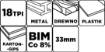 Multifunction saw blade, plunge-cutting, BIM Co 8%, 33 mm
