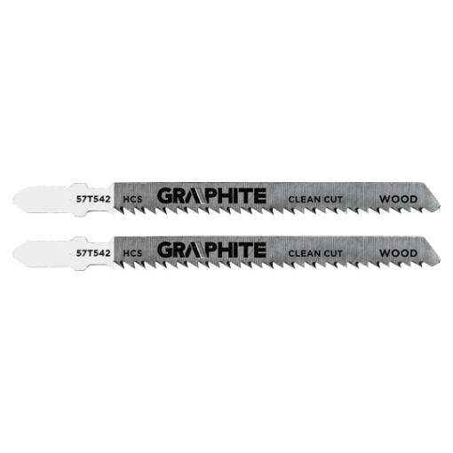 Jigsaw blade, 10 TPI, HSC, T-shaped handle, 2 pcs, reverse tooth, clean cut