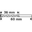 Concrete drill bit 3 x 60 mm