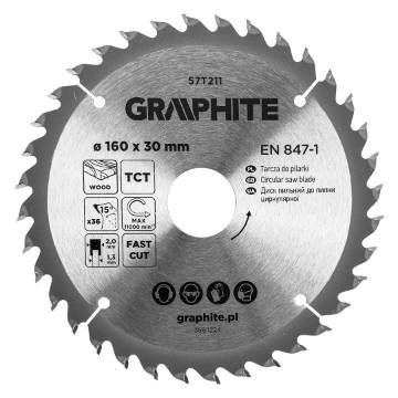 Circular saw blades with HM tips 160 x 30mm, 36 teeth