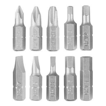 Bit set SL3/5/7, PH1/2/3, H3/4/5/6 x 25 mm, 10 pcs.