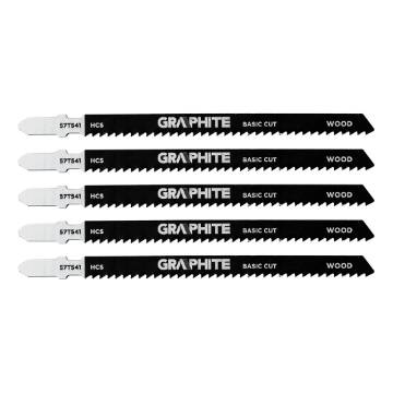 Jigsaw blade, 9 TPI, HSC, T-shaped handle, 5 pcs