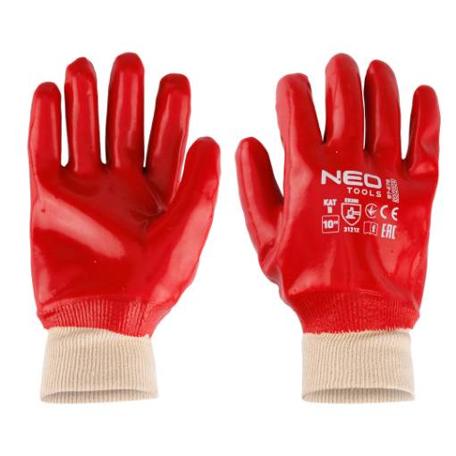 Work gloves, PVC-coated cotton, 3121X, size 10