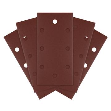 Sanding paper, velcro  93 x 185 mm, P240, 5 pcs. with 8 holes