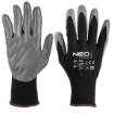 Work gloves, nitrile coated polyester, 4131X, size 7 (card)