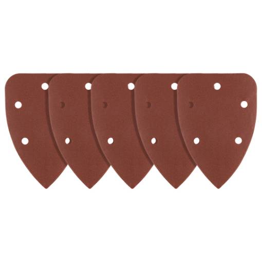 Sanding paper, velcro, iron 98 x 140 mm, P120, 5 pcs, with 5 holes
