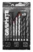 Set of drill bits for metal, wood, brick: 5, 6, 8 mm, 9 pcs