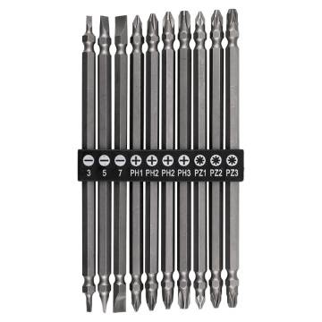 Set of long reversible bits: SL3 /5/7, PH1 /2 /2 /3, PZ1/2/3 x 150 mm, 10 pcs.