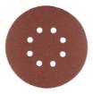 Velcro-backed sanding discs 150 mm, P80, 5 pcs, with 8 holes