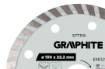 Turbo cutting diamond disc, 150 x 22.22 mm, dry