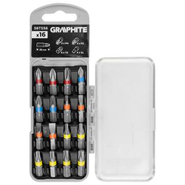 Bit set SL3/4/5/6, PH1/2/3, PZ1/2/3, TX10/15/20/25/27/30 x 25 mm, 16 pcs.