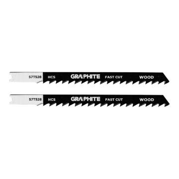 Jigsaw blade, 6 TPI, HSC, U-shaped handle, 2 pcs, rough cutting