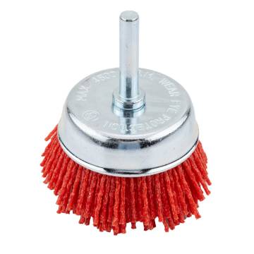 Front-mounted nylon brush 65 mm, with 6 mm shank