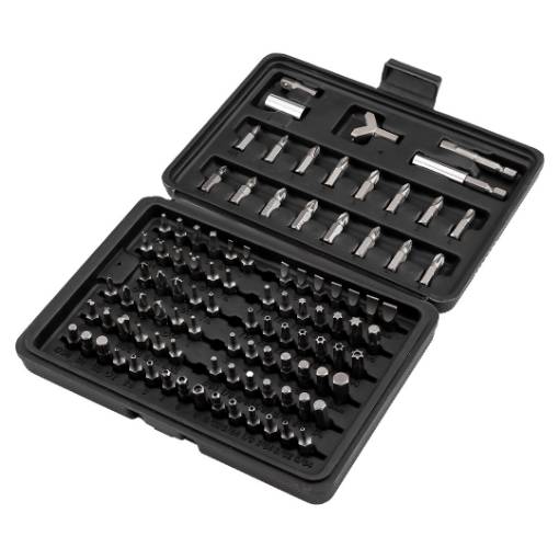 Bit set 25 mm, with magnetic holder 60 mm, 100 pcs.