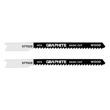 Jigsaw blade, 12 TPI, HCS, U-shaped handle, 2 pcs, curved cut